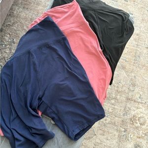 Set of 3 biker shorts - assorted colors- size small/medium